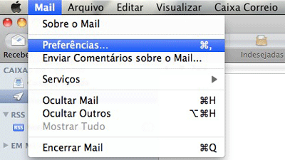 IOS Mail: Preferências do Mail