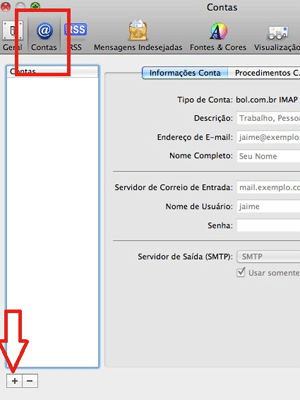 IOS Mail: Contas