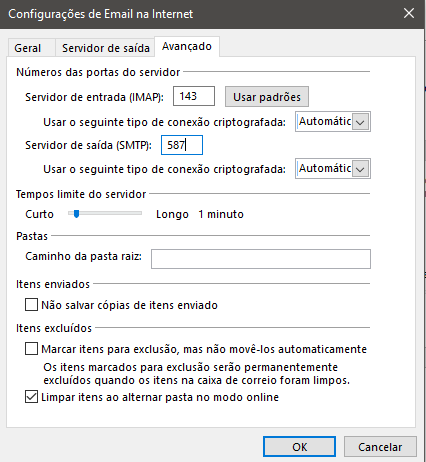 Microsoft Outlook 2016, 2013, 2010: Configurações avançadas