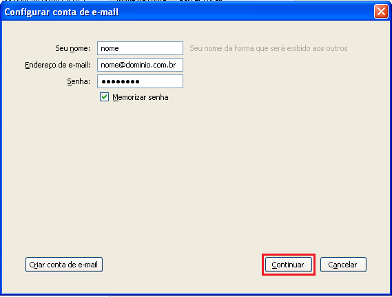Thunderbird: Dados iniciais