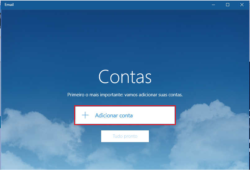 Windows 10: Adicionar conta